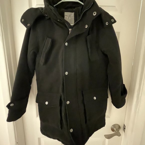 Like New Calvin Klein Est. 1978 Black Lined Insulated Fur Lined Hood Jacket-M - Picture 1 of 9